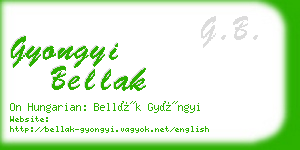 gyongyi bellak business card